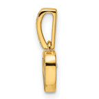 14k Diamond Polished Heart Dangle with Vibrant Center Pendant