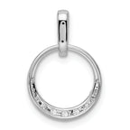 10k White Gold Circle Diamond Pendant