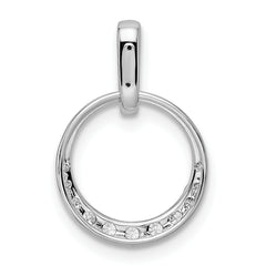 10k White Gold Circle Diamond Pendant