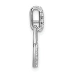 14k White Gold 1/4 carat Lab Grown Diamond VS/SI+ G+ Complete Circle Dangle Pendant