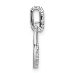 14k White Gold 1/4 carat Lab Grown Diamond VS/SI+ G+ Complete Circle Dangle Pendant