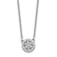 14k White Gold 1/5 carat Lab Grown Diamond VS/SI+ G+ Complete 18 inch Necklace