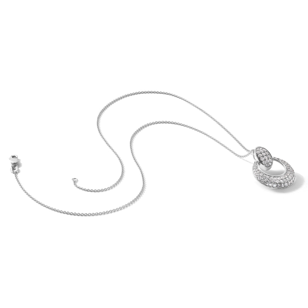 Lab-Grown Diamond Circle Necklace in 14K White Gold (1 1/6 ct. tw.), 18 Inch - Sophia Jewelers