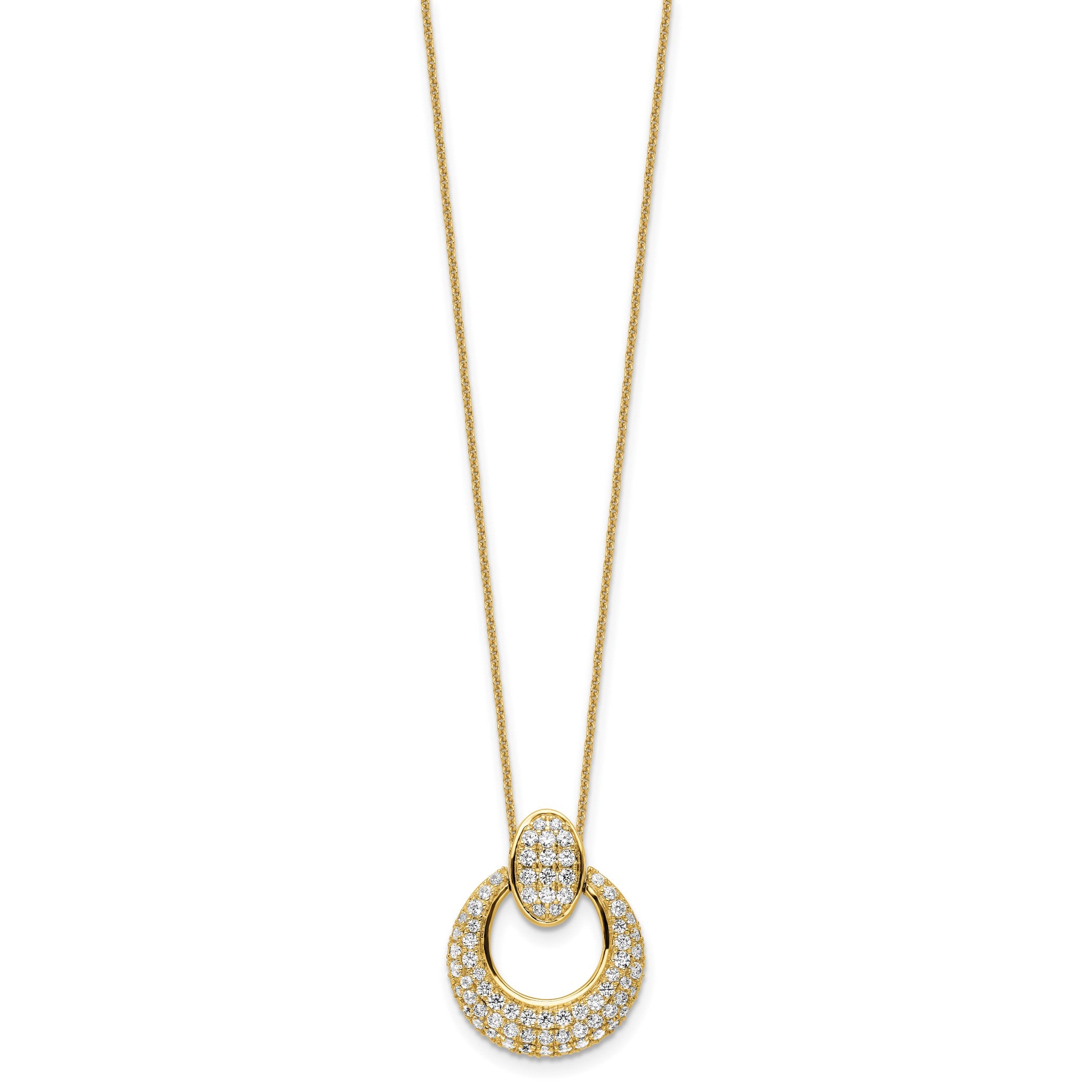 Lab-Grown Diamond Circle Necklace in 14K Yellow Gold (1 1/6 ct. tw.), 18 Inch Secondary image