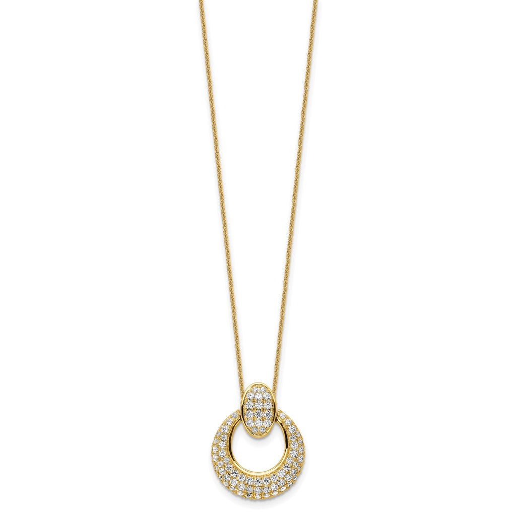 Lab-Grown Diamond Circle Necklace in 14K Yellow Gold (1 1/6 ct. tw.), 18 Inch - Sophia Jewelers