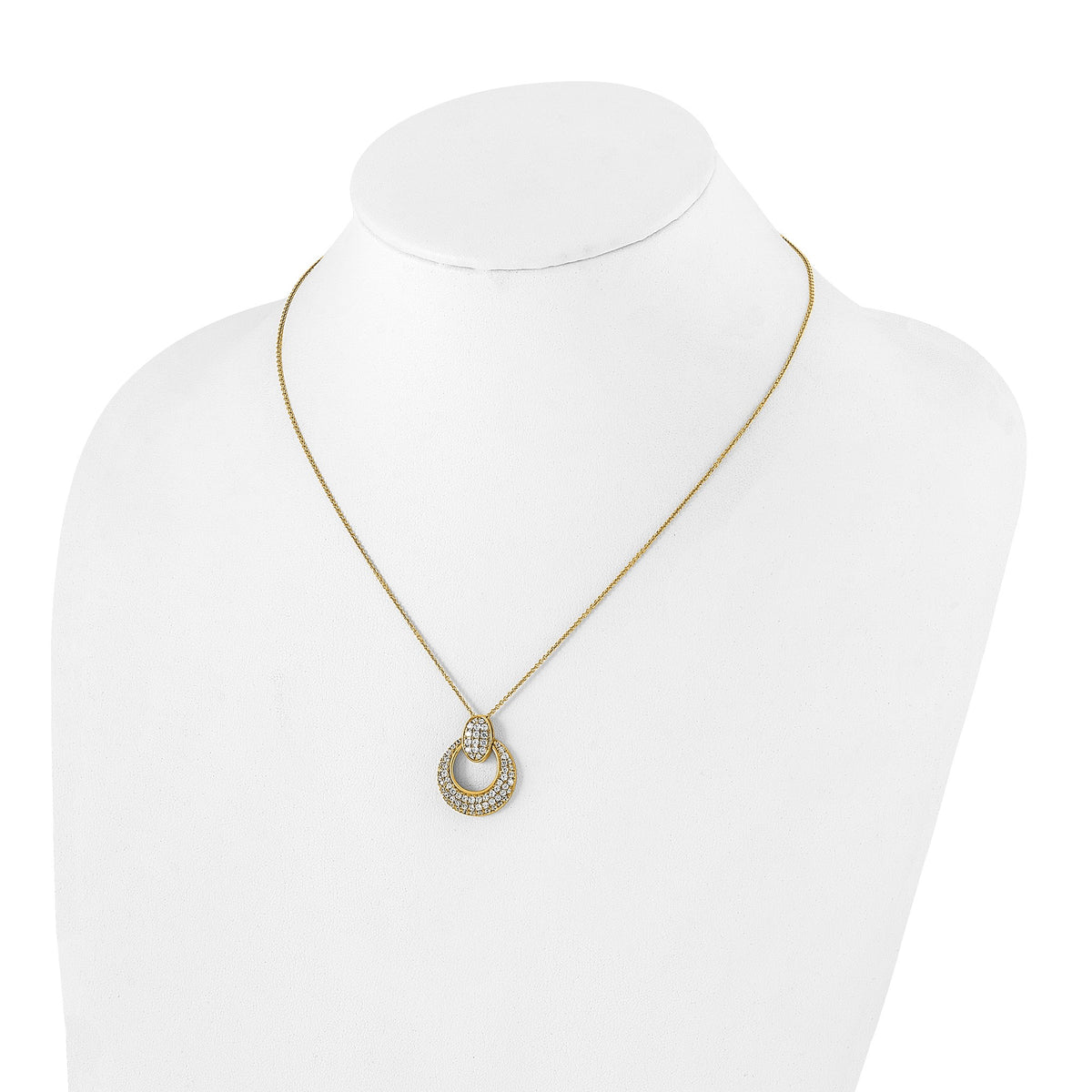 Lab-Grown Diamond Circle Necklace in 14K Yellow Gold (1 1/6 ct. tw.), 18 Inch - Sophia Jewelers