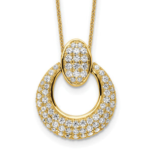 Lab-Grown Diamond Circle Necklace in 14K Yellow Gold (1 1/6 ct. tw.), 18 Inch - Sophia Jewelers