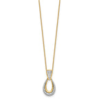 Lab-Grown Diamond Teardrop Necklace in 14K Yellow Gold (1/2 ct. tw.), 18 Inch - Sophia Jewelers