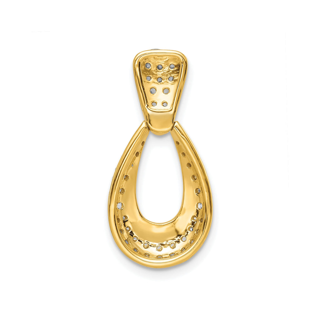 Lab-Grown Diamond Teardrop Necklace in 14K Yellow Gold (1/2 ct. tw.), 18 Inch - Sophia Jewelers