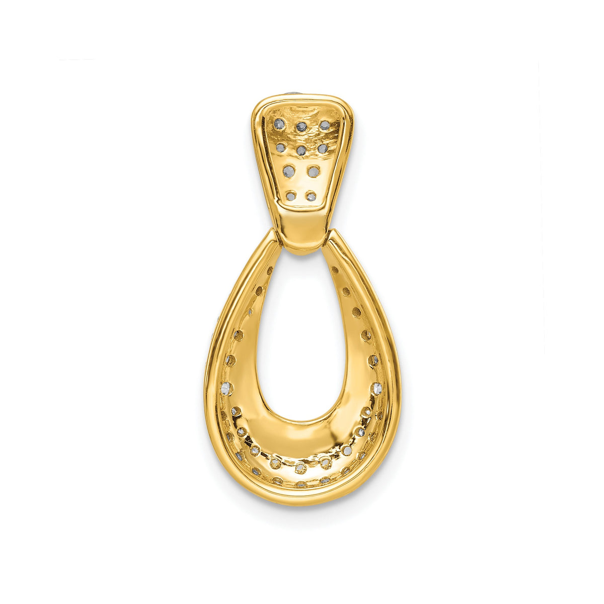 Lab-Grown Diamond Teardrop Necklace in 14K Yellow Gold (1/2 ct. tw.), 18 Inch - Sophia Jewelers