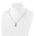 Lab-Grown Diamond Teardrop Necklace in 14K Yellow Gold (1/2 ct. tw.), 18 Inch - Sophia Jewelers