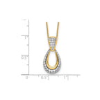 Lab-Grown Diamond Teardrop Necklace in 14K Yellow Gold (1/2 ct. tw.), 18 Inch - Sophia Jewelers