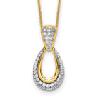 Lab-Grown Diamond Teardrop Necklace in 14K Yellow Gold (1/2 ct. tw.), 18 Inch - Sophia Jewelers