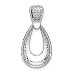 Lab-Grown Diamond Teardrop Necklace in 14K White Gold (1 1/3 ct. tw.), 18 Inch - Sophia Jewelers