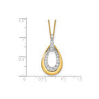 Lab-Grown Diamond Teardrop Necklace in 14K Two-Tone Gold (5/8 ct. tw.), 18 Inch - Sophia Jewelers