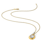 Lab-Grown Diamond Teardrop Necklace in 14K Two-Tone Gold (5/8 ct. tw.), 18 Inch - Sophia Jewelers