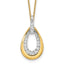 Lab-Grown Diamond Teardrop Necklace in 14K Two-Tone Gold (5/8 ct. tw.), 18 Inch - Sophia Jewelers