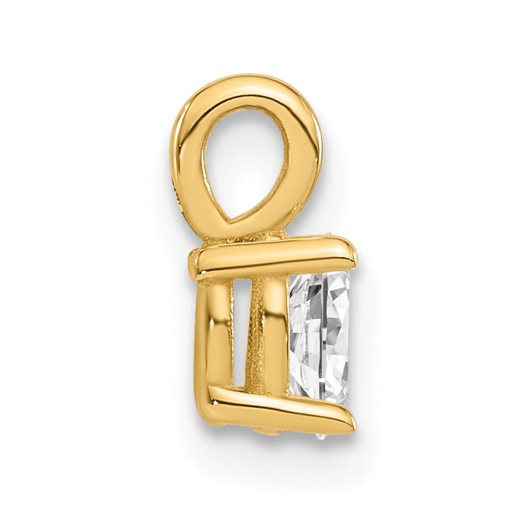14k 1/3 carat Lab Grown Diamond VS/SI+ G+ Complete Oval Solitaire Pendant Secondary image