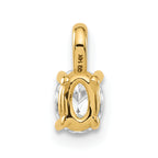 14k 1/3 carat Lab Grown Diamond VS/SI+ G+ Complete Oval Solitaire Pendant