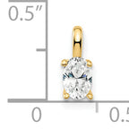 14k 1/3 carat Lab Grown Diamond VS/SI+ G+ Complete Oval Solitaire Pendant