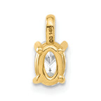 14k 1/2 carat Lab Grown Diamond VS/SI+ G+ Complete Oval Solitaire Pendant