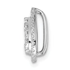 14k White Gold 5/8 carat Lab Grown Diamond VS/SI+ G+ Complete Teardrop Halo Chain Slide Pendant