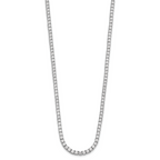 14k White Gold 10 carat Lab Grown Diamond VS+ F+ Complete 16 inch Tennis Necklace
