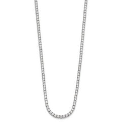 14k White Gold 10 carat Lab Grown Diamond VS+ F+ Complete 16 inch Tennis Necklace