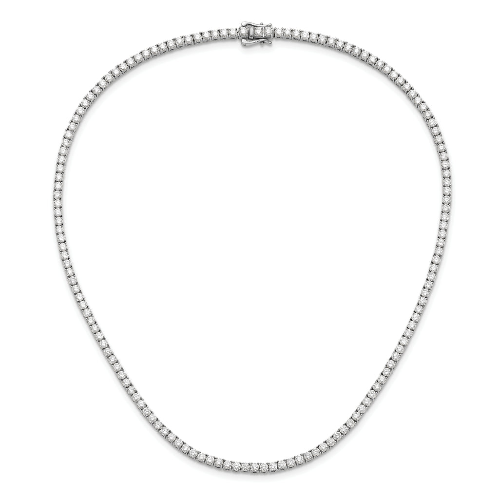 14k White Gold 10 carat Lab Grown Diamond VS+ F+ Complete 16 inch Tennis Necklace