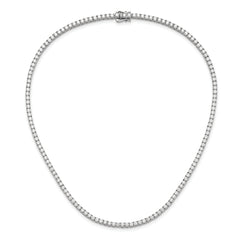 14k White Gold 10 carat Lab Grown Diamond VS+ F+ Complete 16 inch Tennis Necklace