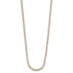 14k 10 carat Lab Grown Diamond VS+ F+ Complete 16 inch Tennis Necklace