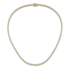 14k 10 carat Lab Grown Diamond VS+ F+ Complete 16 inch Tennis Necklace