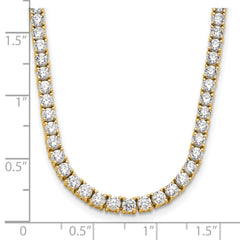 14k 10 carat Lab Grown Diamond VS+ F+ Complete 16 inch Tennis Necklace
