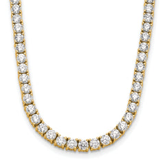 14k 10 carat Lab Grown Diamond VS+ F+ Complete 16 inch Tennis Necklace