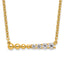 14k 1/4 carat Lab Grown Diamond VS/SI+ G+ Beaded Bar 18 inch Necklace
