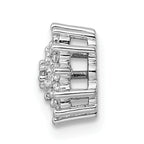 14k White Gold 1/4 carat Lab Grown Diamond VS/SI+ G+ Complete Chain Slide Pendant