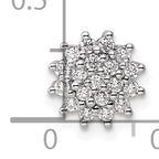 14k White Gold 1/4 carat Lab Grown Diamond VS/SI+ G+ Complete Chain Slide Pendant