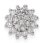 14k White Gold 1/4 carat Lab Grown Diamond VS/SI+ G+ Complete Chain Slide Pendant
