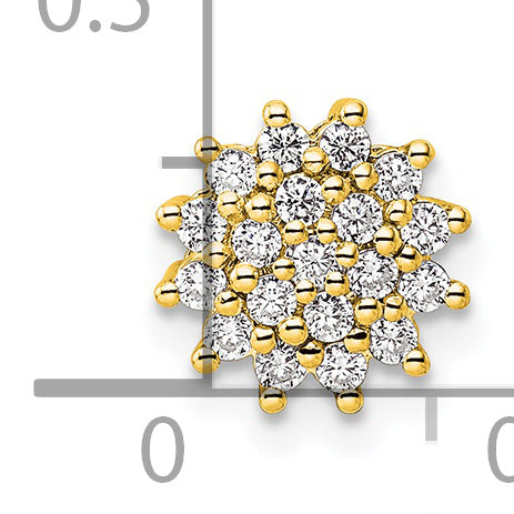 14k 1/4 carat Lab Grown Diamond VS/SI+ G+ Complete Chain Slide Pendant