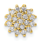 14k 1/4 carat Lab Grown Diamond VS/SI+ G+ Complete Chain Slide Pendant