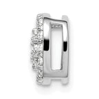 14k White Gold 3/8 carat Lab Grown Diamond VS/SI+ G+ Complete Chain Slide Pendant