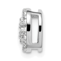 14k White Gold 3/8 carat Lab Grown Diamond VS/SI+ G+ Complete Chain Slide Pendant