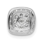 14k White Gold 3/8 carat Lab Grown Diamond VS/SI+ G+ Complete Chain Slide Pendant