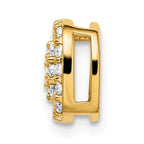 14k 3/8 carat Lab Grown Diamond VS/SI+ G+ Complete Chain Slide Pendant