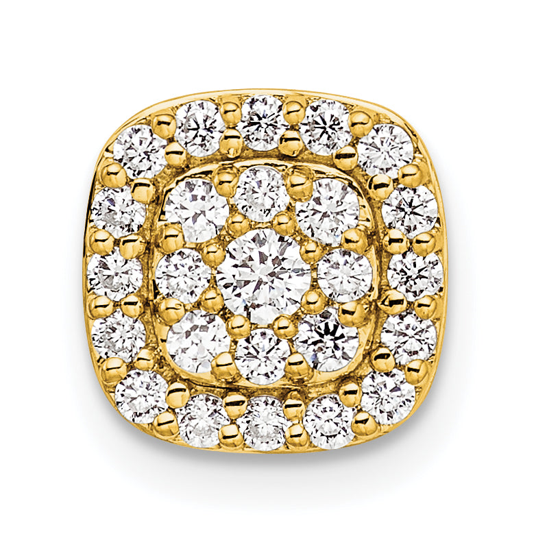 14k 3/8 carat Lab Grown Diamond VS/SI+ G+ Complete Chain Slide Pendant Main image
