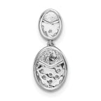 14k White Gold 1/5 carat Lab Grown Diamond VS/SI+ G+ Dangle Chain Slide Pendant