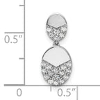 14k White Gold 1/5 carat Lab Grown Diamond VS/SI+ G+ Dangle Chain Slide Pendant