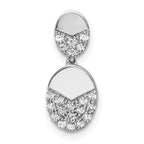 14k White Gold 1/5 carat Lab Grown Diamond VS/SI+ G+ Dangle Chain Slide Pendant