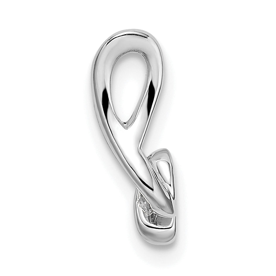 14k White Gold 1/10 carat Lab Grown Diamond VS/SI+ G+ Complete Fashion Pendant Secondary image