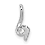 14k White Gold 1/10 carat Lab Grown Diamond VS/SI+ G+ Complete Fashion Pendant